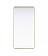 Elegant Lighting Remy Contour Metal Rectangle Mirror 30x60 Inch in Black Model: MR8A3060BLK