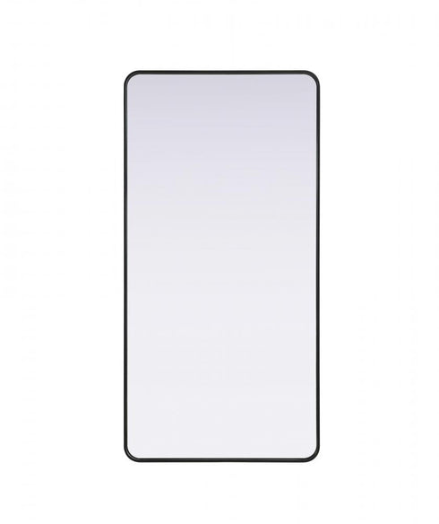 Elegant Lighting Remy Contour Metal Rectangle Mirror 30x60 Inch in Black Model: MR8A3060BLK