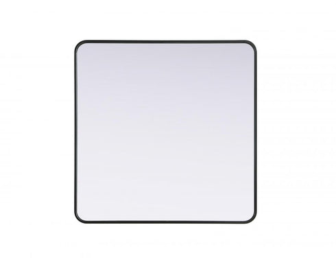 Elegant Lighting Remy Contour Metal Rectangle Mirror 36x36 Inch in Black Model: MR8A3636BLK