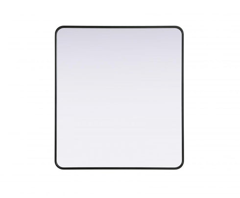 Elegant Lighting Remy Contour Metal Rectangle Mirror 36x40 Inch in Black Model: MR8A3640BLK