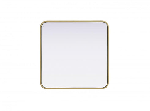 Elegant Lighting Remy Contour Metal Square Mirror 24x24 Inch in Black Model: MR8A2424BLK