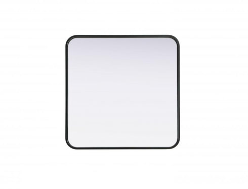 Elegant Lighting Remy Contour Metal Square Mirror 24x24 Inch in Black Model: MR8A2424BLK