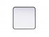 Elegant Lighting Remy Contour Metal Square Mirror 24x24 Inch in Black Model: MR8A2424BLK