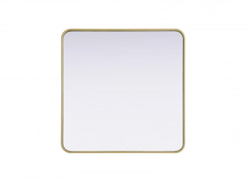 Elegant Lighting Remy Contour Metal Square Mirror 30x30 Inch in Black Model: MR8A3030BLK