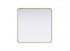 Elegant Lighting Remy Contour Metal Square Mirror 30x30 Inch in Black Model: MR8A3030BLK