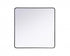Elegant Lighting Remy Contour Metal Square Mirror 42x42 Inch in Black Model: MR8A4242BLK