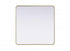 Elegant Lighting Remy Contour Metal Square Mirror 42x42 Inch in Black Model: MR8A4242BLK