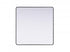 Elegant Lighting Remy Contour Metal Square Mirror 48x48 Inch in Black Model: MR8A4848BLK