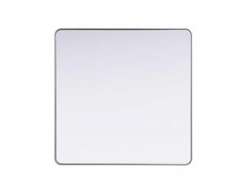 Elegant Lighting Remy Contour Metal Square Mirror 48x48 Inch in Black Model: MR8A4848BLK