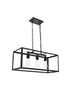 Elegant Lighting Resolute 3 light black Pendant Model: LD4063D25BK