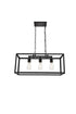 Elegant Lighting Resolute 3 light black Pendant Model: LD4063D25BK