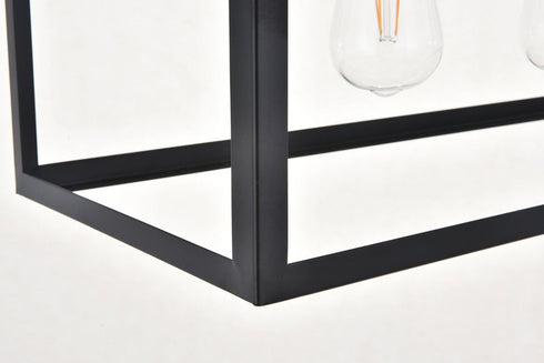Elegant Lighting Resolute 4 light black Pendant Model: LD4063D32BK