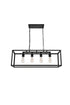 Elegant Lighting Resolute 4 light black Pendant Model: LD4063D32BK