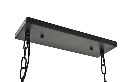 Elegant Lighting Resolute 5 light black Pendant Model: LD4063D38BK