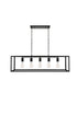 Elegant Lighting Resolute 5 light black Pendant Model: LD4063D38BK
