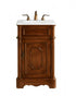 Elegant Lighting Retro 21 Inch Single Bathroom Vanity in Antique White with Ivory White Engineered Marble Model: VF30421AW-VW