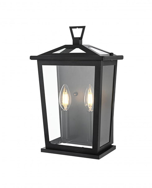 Elegant Lighting Richmond 7 inch Outdoor Pendant in Black Model: OD331W14BK