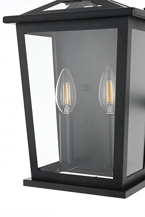Elegant Lighting Richmond 7 inch Outdoor Pendant in Black Model: OD331W14BK