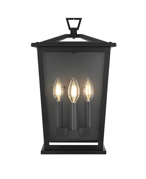 Elegant Lighting Richmond 7 inch Outdoor Pendant in Black Model: OD331W16BK