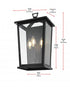 Elegant Lighting Richmond 7 inch Outdoor Pendant in Black Model: OD331W16BK