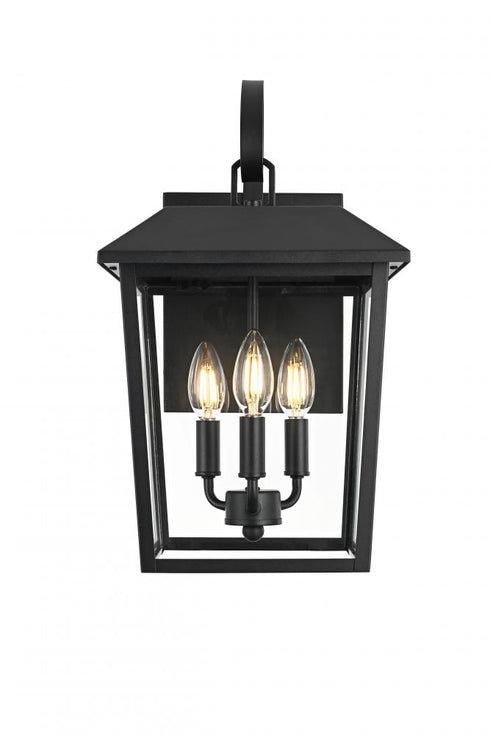 Elegant Lighting Riggs 10 inch Outdoor Wall Sconce in Black Model: OD502W17BK