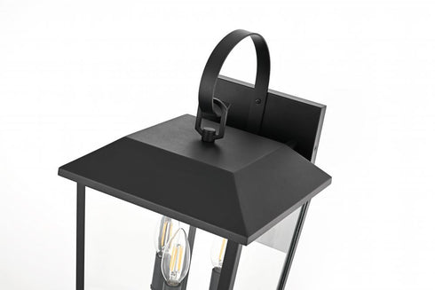 Elegant Lighting Riggs 10 inch Outdoor Wall Sconce in Black Model: OD502W17BK