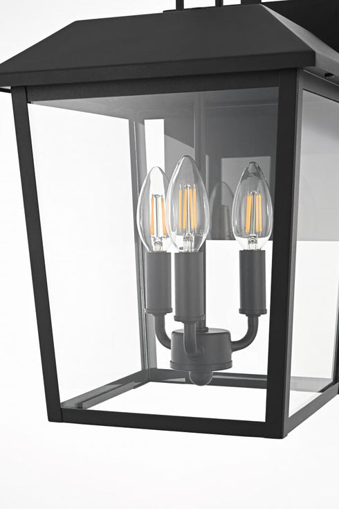 Elegant Lighting Riggs 10 inch Outdoor Wall Sconce in Black Model: OD502W17BK