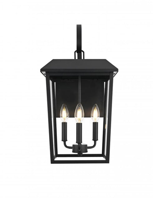 Elegant Lighting Riggs 11 inch Outdoor Wall Sconce in Black Model: OD502W22BK