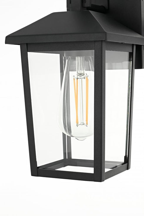 Elegant Lighting Riggs 5.5 inch Outdoor Wall Sconce in Black Model: OD502W12BK