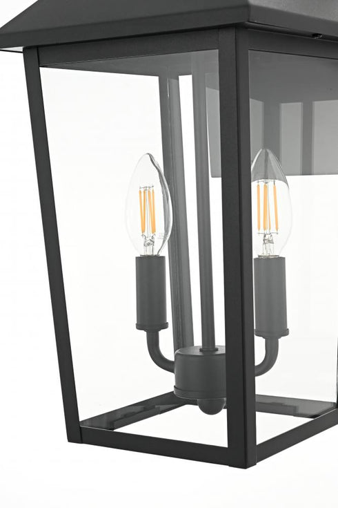 Elegant Lighting Riggs 8 inch Outdoor Wall Sconce in Black Model: OD502W18BK