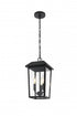 Elegant Lighting Riggs 8 x 15 inch Outdoor Pendant in Black Model: OD502H15BK