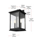 Elegant Lighting Ringgold 2 Light Wall sconce W8.5 Inch E9.5 Inch H16 Inch L2 in Black (1Box) Model: OD350W16BK