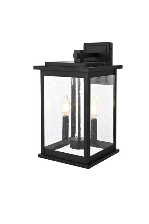 Elegant Lighting Ringgold 2 Light Wall sconce W8.5 Inch E9.5 Inch H16 Inch L2 in Black (1Box) Model: OD350W16BK