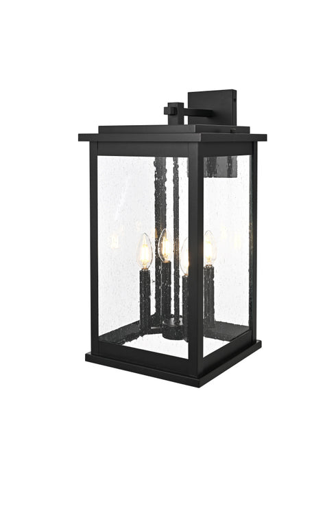Elegant Lighting Ringgold 4 Light Wall sconce W11 Inch E12 Inch H22 Inch L4 in Black (1Box) Model: OD350W22BK