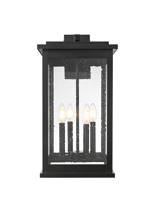 Elegant Lighting Ringgold 4 Light Wall sconce W11 Inch E12 Inch H22 Inch L4 in Black (1Box) Model: OD350W22BK