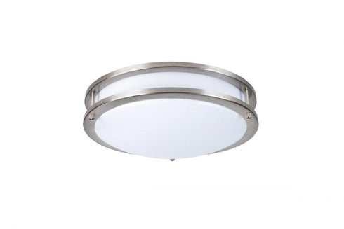 Elegant Lighting Ripple LED DOUBLE RING CEILING FLUSH 5000K 120 degree CRI80 ES UL 15W 120 Watt EQUIVALENT 50000HRS in Brushed Nickel Finish Model: CF3202