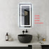 Elegant Lighting Riven 2 Strip Light LED Mirror W18 H36 3000 6000K Dim in White Finish Model: MRE81836