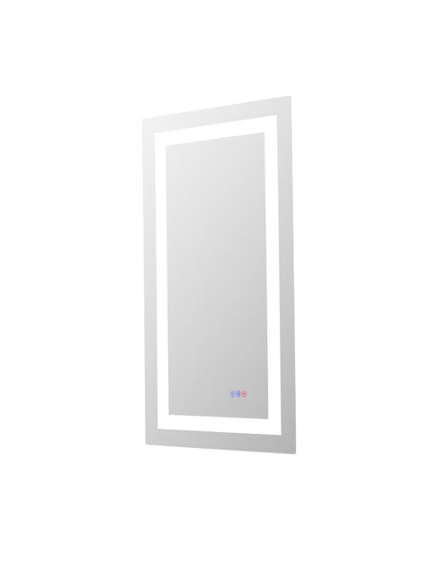 Elegant Lighting Riven 2 Strip Light LED Mirror W20 H36 3000 6000K Dim in White Finish Model: MRE82036