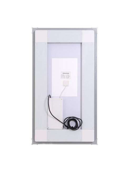 Elegant Lighting Riven 2 Strip Light LED Mirror W20 H36 3000 6000K Dim in White Finish Model: MRE82036