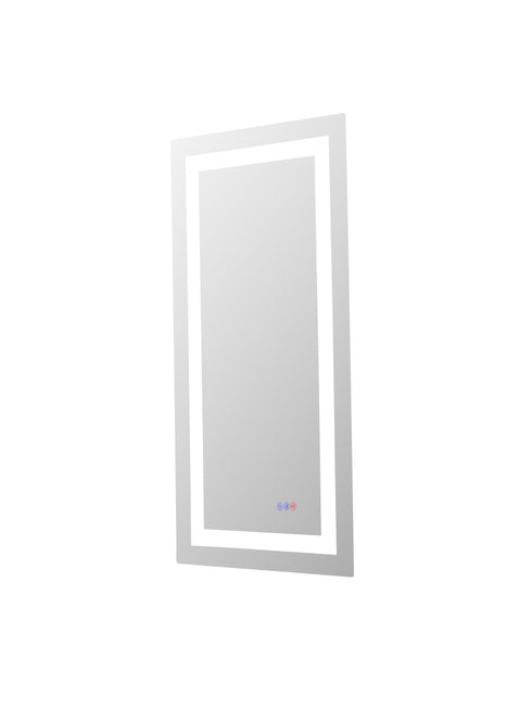 Elegant Lighting Riven 2 Strip Light LED Mirror W20 H40 3000 6000K Dim in White Finish Model: MRE82040