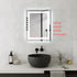 Elegant Lighting Riven 2 Strip Light LED Mirror W24 H30 3000 6000K Dim in White Finish Model: MRE82430