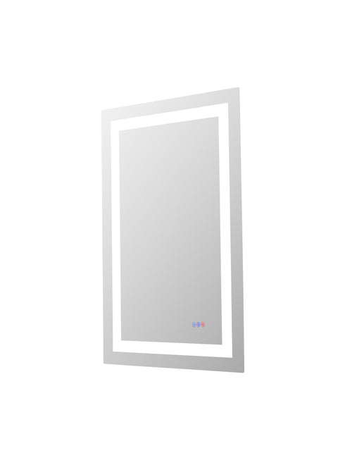 Elegant Lighting Riven 2 Strip Light LED Mirror W24 H36 3000 6000K Dim in White Finish Model: MRE82436