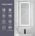 Elegant Lighting Riven 2 Strip Light LED Mirror W27 H30 3000 6000K Dim in White Finish Model: MRE82730