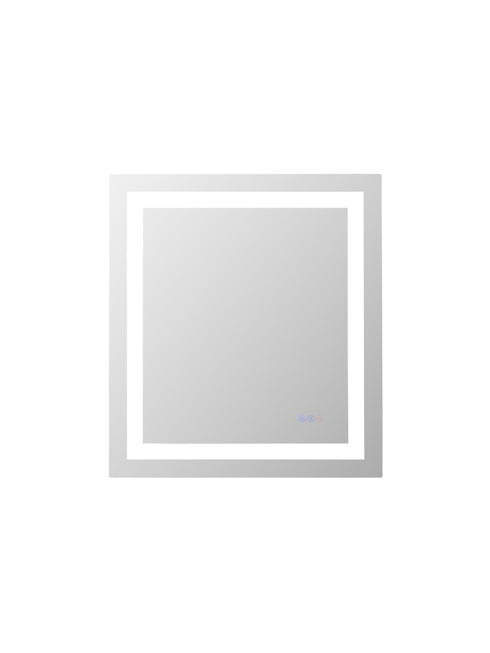 Elegant Lighting Riven 2 Strip Light LED Mirror W27 H30 3000 6000K Dim in White Finish Model: MRE82730