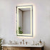 Elegant Lighting Riven 2 Strip Light LED Mirror W27 H40 3000 6000K Dim in White Finish Model: MRE82740