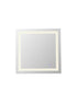 Elegant Lighting Riven 2 Strip Light LED Mirror W30 H30 3000 6000K Dim in White Finish Model: MRE83030