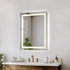 Elegant Lighting Riven 2 Strip Light LED Mirror W30 H36 3000 6000K Dim in White Finish Model: MRE83036