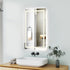 Elegant Lighting Riven 2 Strip Light LED Mirror W30 H48 3000 6000K Dim in White Finish Model: MRE83048