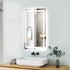 Elegant Lighting Riven 2 Strip Light LED Mirror W30 H48 3000 6000K Dim in White Finish Model: MRE83048