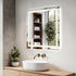 Elegant Lighting Riven 2 Strip Light LED Mirror W36 H36 3000 6000K Dim in White Finish Model: MRE83636